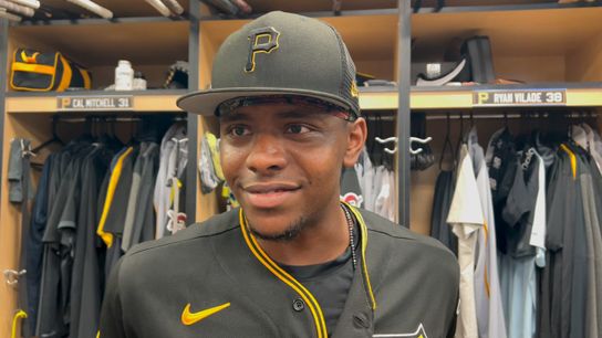 Amid questions about durability, Hayes' homer puts thumb issue to rest taken in Bradenton, Fla. (Pirates)